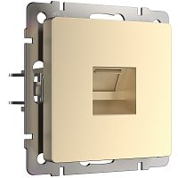 Розетка телефонная без рамки Werkel 1-м. RJ11 шампань металлик картинка